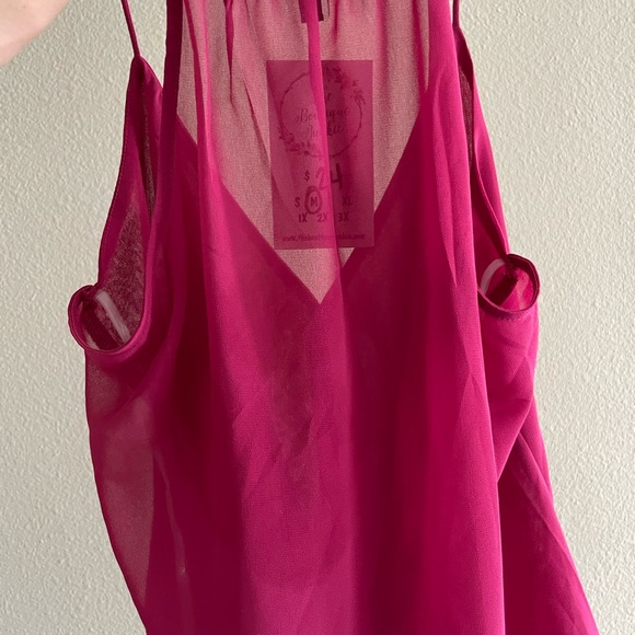 SOLD Pink Strappy Top - Picture 2 of 4